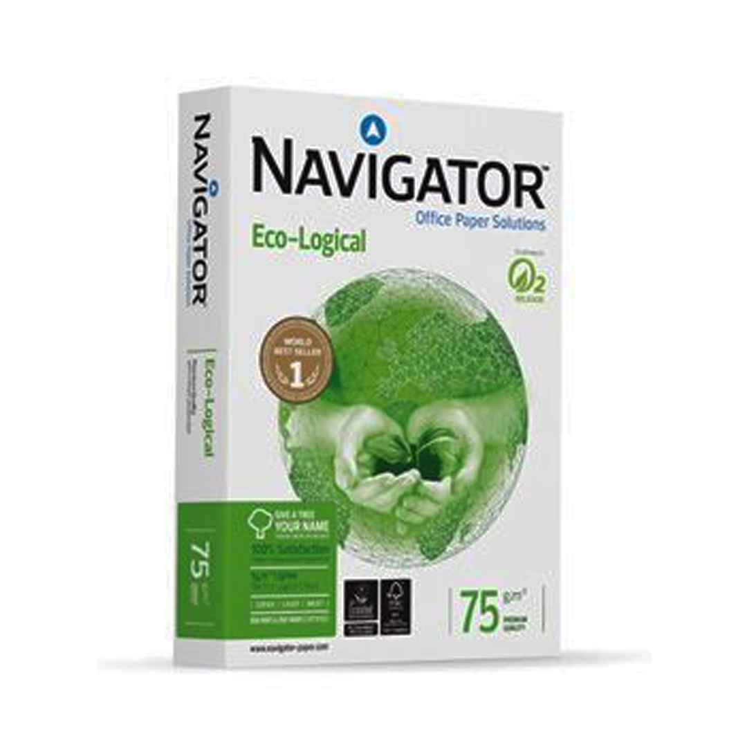 Lot de 5 Ramettes papier blanc Navigator Eco-logical A4 75 g/m² 500 feuilles