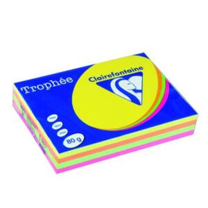 Lot de 5 Ramettes papier TROPHEE assortie A4 80g 500F